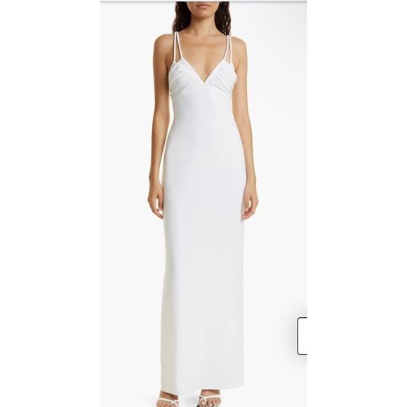 Tanya Taylor White Dasha Strappy Knit Maxi Dress Size L NWT $585 - Picture 6 of 12
